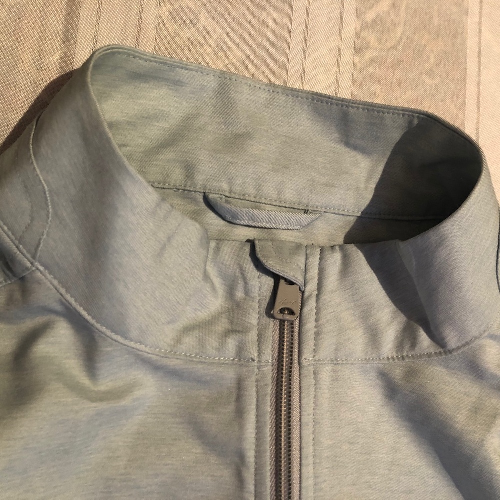 GREG NORMAN MENS LARGE JACKET LIGHT BLUE  POCKETS - Picture 10 of 12